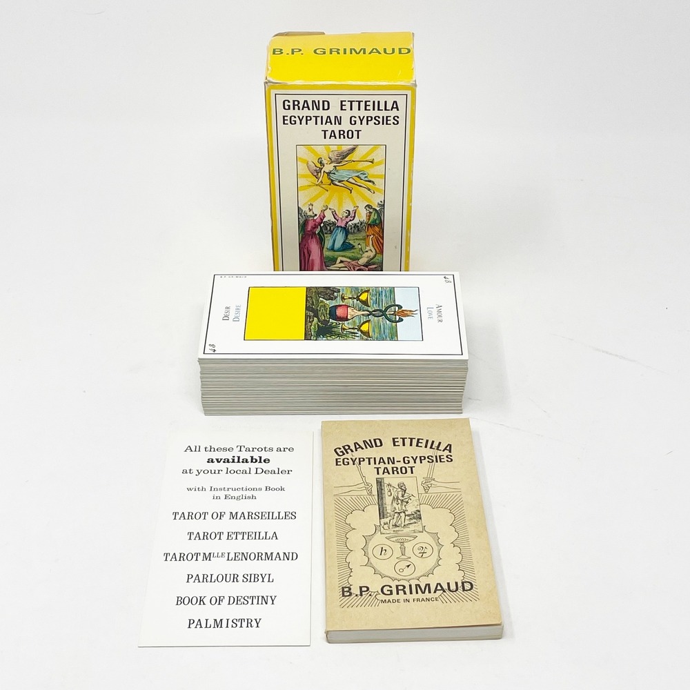 B.P. Grimaud Grand Etteilla Egyptian Gypsies Tarot Deck 1969 France Complete Set